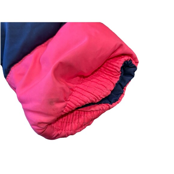 Ralph Lauren Polo Girls Down Filled Puffer Jacket W/ Snap Hood Size 5 Pink Blue - Picture 3 of 10